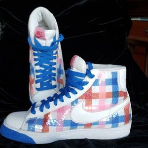 Nike sequined plaid high tops